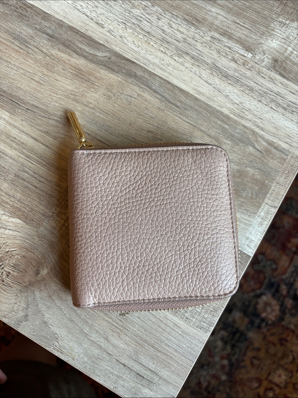 Cuyana Leather Zip Wallet Blush - Picture 2 of 5